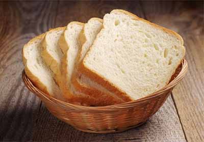 Ilustrasi roti tawar putih.