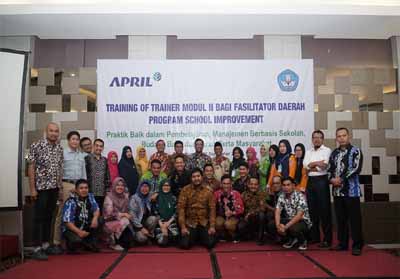 Training of Trainer (ToT) Fasilitator Daerah, Selasa (17/9/2019), di Pekanbaru. Pelatihan ini merupakan bagian dari Program School Improvement PT Riau Andalan Pulp and Paper (RAPP). 