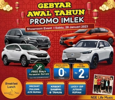 Promo Showroom Event meriahkan Imlek di Honda SM Amin Pekanbaru (foto/ist)