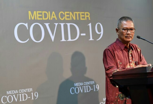 Juru bicara pemerintah untuk penanganan COVID-19 Achmad Yurianto memberikan keterangan pers di Kantor Presiden, Jakarta, Rabu (11/3/2020). Foto: Kompas