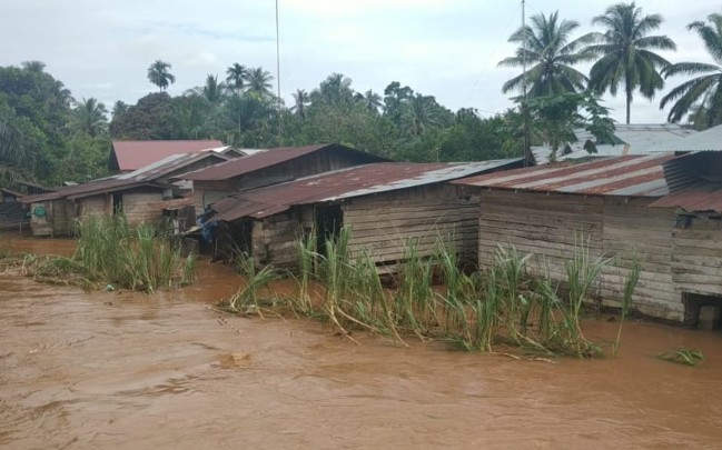 Banjir kembali melanda sejumlah pemukiman masyarakat desa dan kelurahan di Rohul, akibat tingginya curah hujan beberapa hari​ ini.