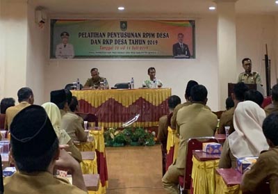  Pembukaan pelatihan penyusunan RPJM dan RKP desa 2019.