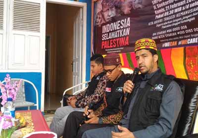  Syeikh Abdallah Hasan Ahmad Abudan (kanan) saat roadshow di Aceh (ACT)