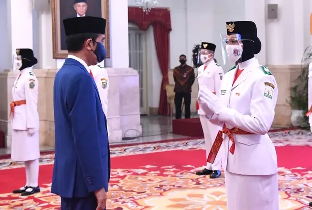Presiden Jokowi hadiri persiapan HUT RI tahun ini yang akan digelar tak seperti tahun-tahun lalu.