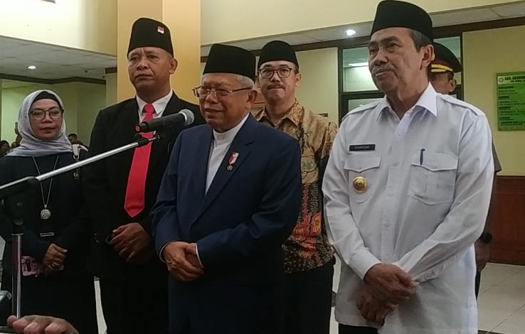 Wakil Presiden (Wapres) Republik Indonesia (RI) Ma’ruf Amin melakukan kunjungan kerja ke UIN Suska Riau, Jumat (6/3/2020) siang.