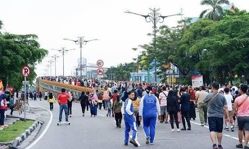 Suasana CFD di Jalan Sudirman Pekanbaru.(foto: int)