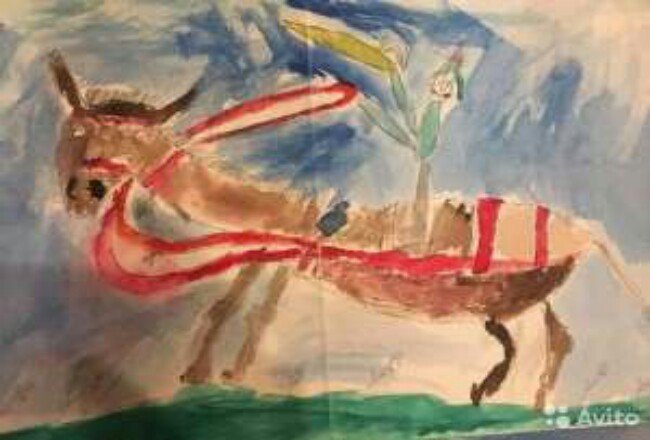 Lukisan kuda yang dibuat bocah 6 tahun.