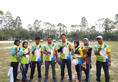 Perpani Siak berhasil raih 1 emas dalam kejuaraan panahan Unilak Archery Championship 2019.