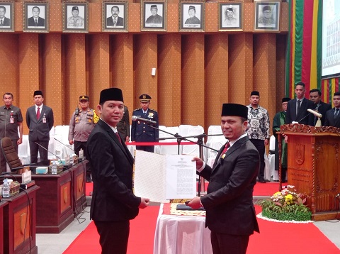 Ketua DPRD Pekanbaru, M Sabarudi pimpin paripurna PAW Indra Sani gantikan Fatullah (foto/mimi)