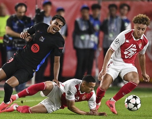 AS Monaco vs Barcelona di Liga Champions.