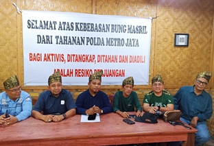 Masril, warga Pekanbaru yang ditahan di Polda Metro Jaya dibebaskan setelah dilakukan Restorative Justice (foto/rahmat)