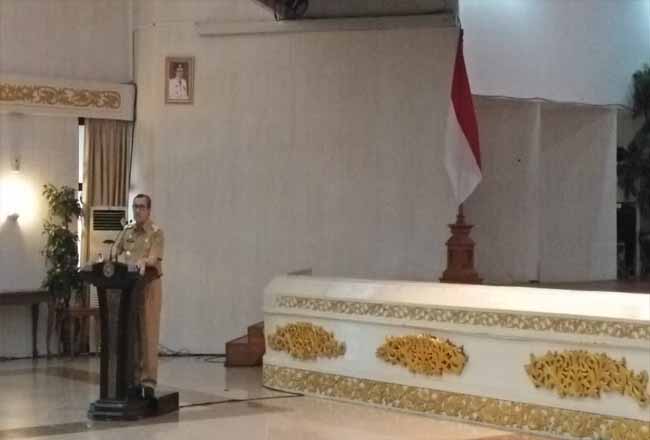 Gubernur Riau Syamsuar saat acara sosialisasi penyelesaian TORA.