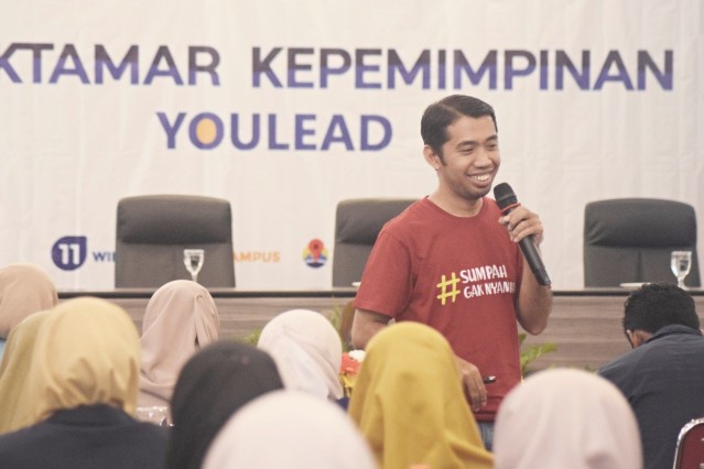 Inspiring Leader Talk di Hotel Candi Indah, Semarang, Jawa Tengah pada Sabtu (21/12/2019).