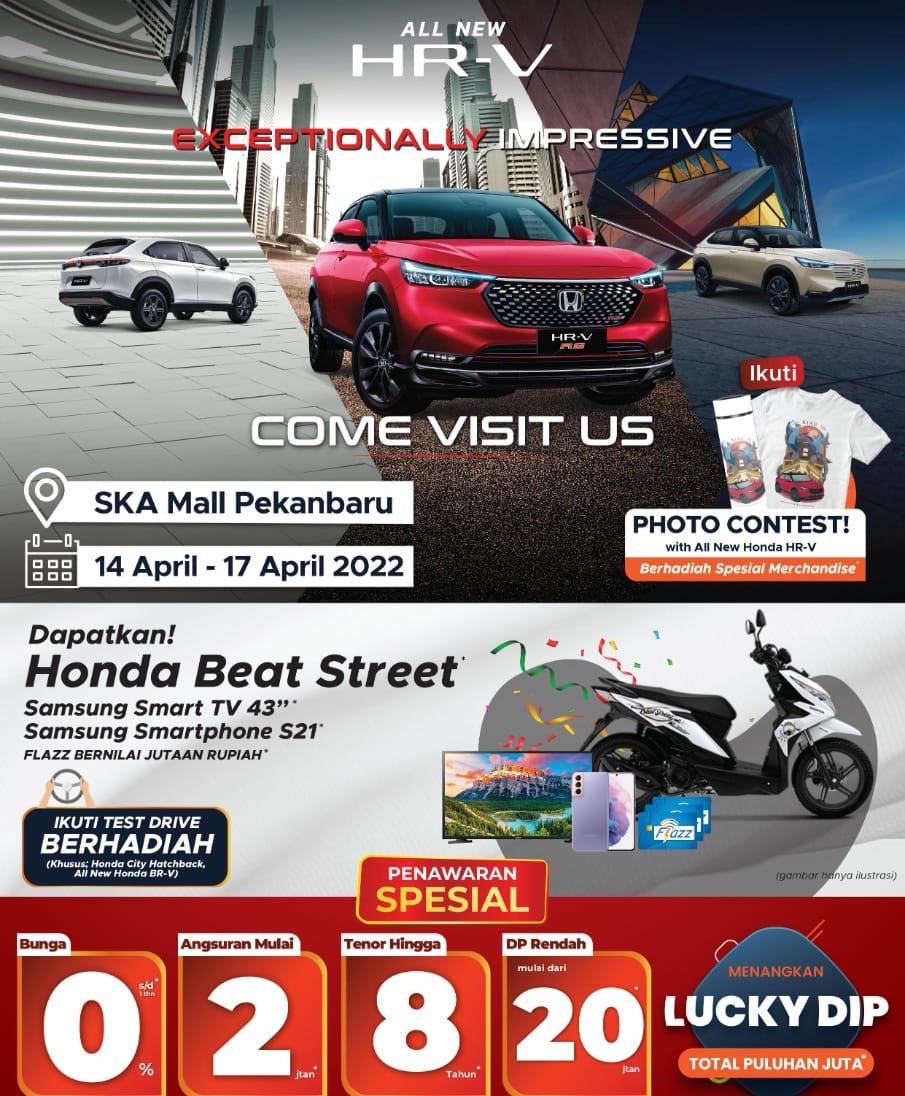 Pembelian Honda HR-V hari ini di Mal SKA Pekanbaru berkesempatan bawa pulang berbagai hadiah, salah satunya sebuah motor.