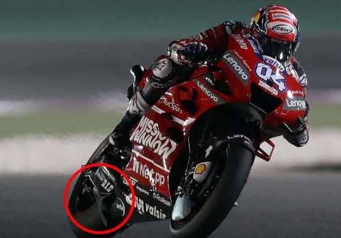  Winglet belakang Ducati yang dipermasalahkan empat tim MotoGP. FOTO: AFP