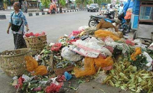 Sampah di Kota Pekanbaru.