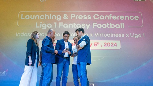 Indosat Ooredoo Hutchison, Virtualness, dan PT Liga Indonesia Baru meluncurkan permainan Liga 1 Fantasy Football (foto/ist)
