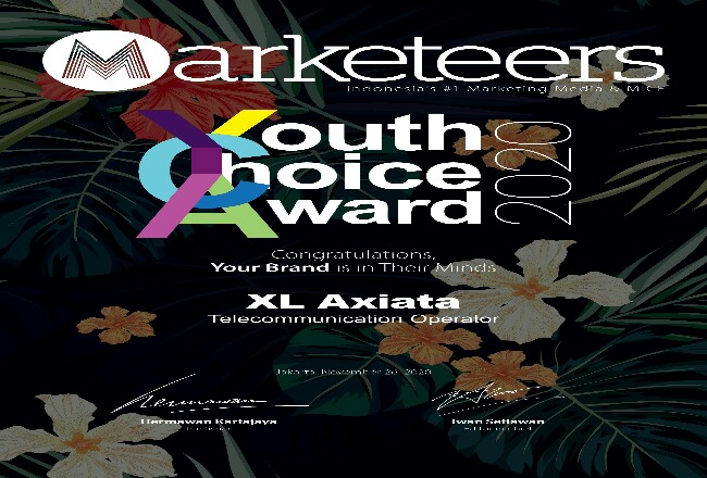 XL Axiata meraih penghargaan untuk kategori Operator Telekomunikasi dan Digital Operator dengan brand Live.On. 
