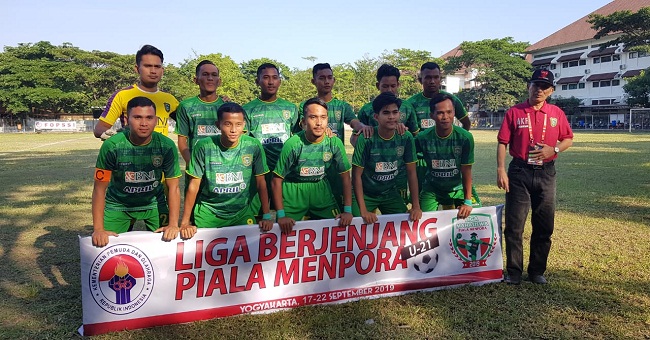 PS UIR dalam Liga Berjenjang U21 Piala Menpora di Lapangan Universitas Muhammadiyah Yogyakarta, Rabu sore (18/09 2019).