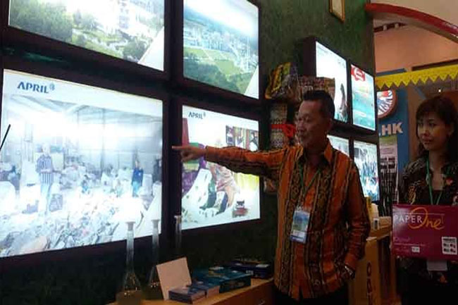  Senior External Relations SHR RAPP, Juwendi Jamal, saat menghadiri  Pekan Lingkungan Hidup dan Kehutanan ke 22 di Jakarta Convention Center (JCC), Kamis (19/7).