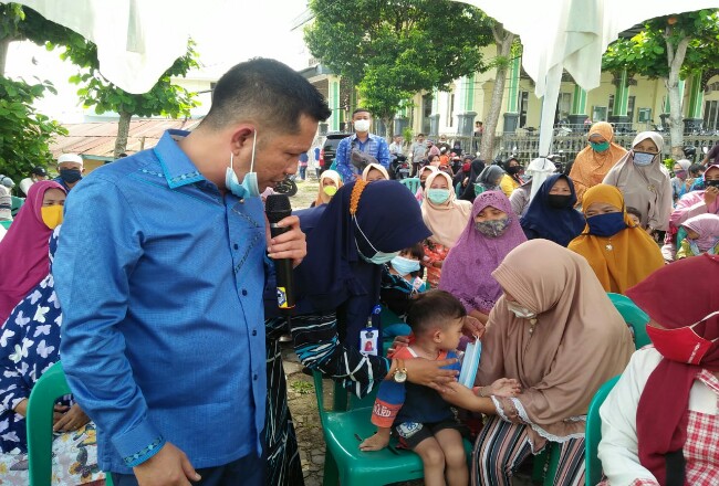 Tengku Azwendi Fajri saat reses di Tangkerang Labuai.