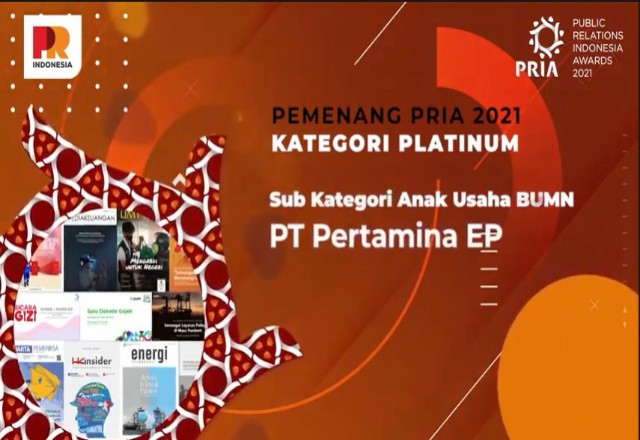 Pertamina EP mendapatkan penghargaan ajang PRIA 2021.