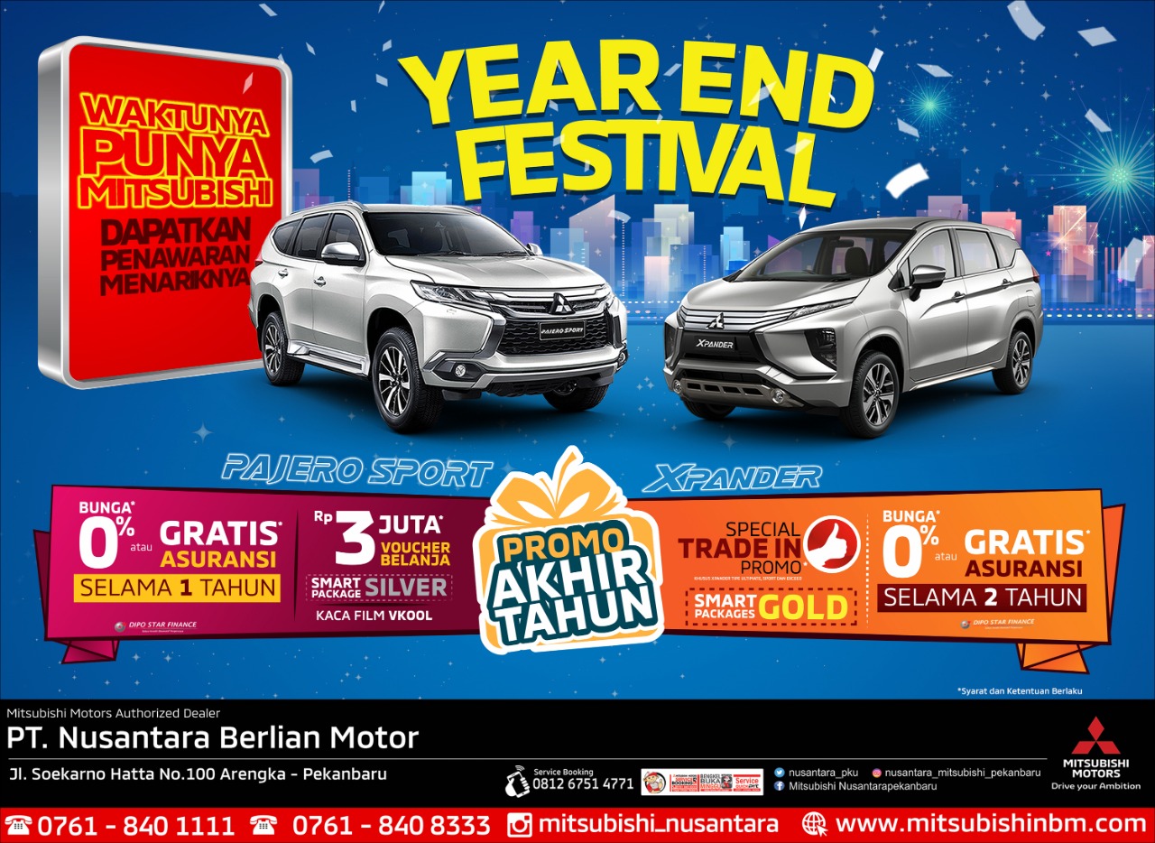 PT Nusantara Berlian Motor Arengka hadirkan promo Year End Festival kepada para konsumen.