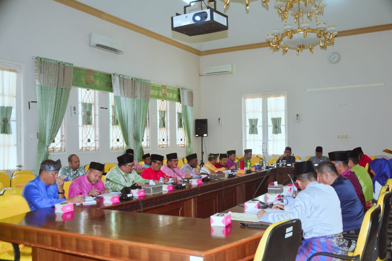 rapat teknis persiapan dan pelaksanaan kegiatan JKPI di Ruang Rapat Zamrud Kompleks Abdi Praja Siak Sri Indrapura, Jumat (7/2/2020).