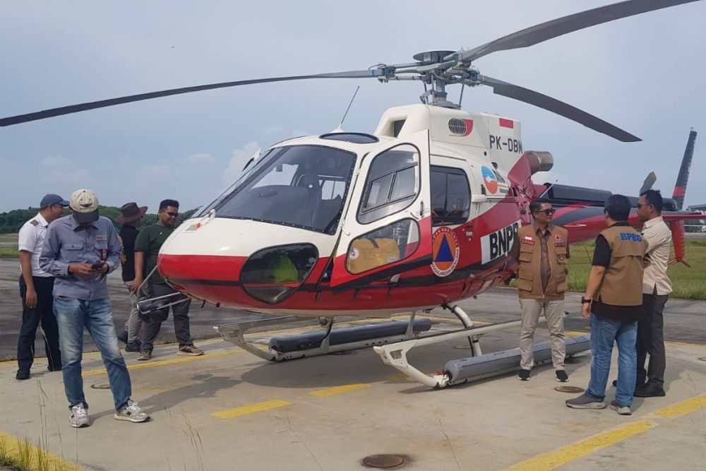 Helikopter patroli Karhutla bantuan BNPB sudah diterima Pemprov Riau (foto/int)