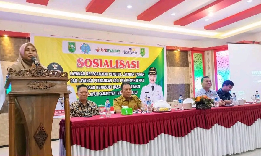 Kegiatan sosialisasi ketaspenan untuk ASN Pemkab Inhu yang akan masuki masa pensiun.(foto: andri/halloriau.com)