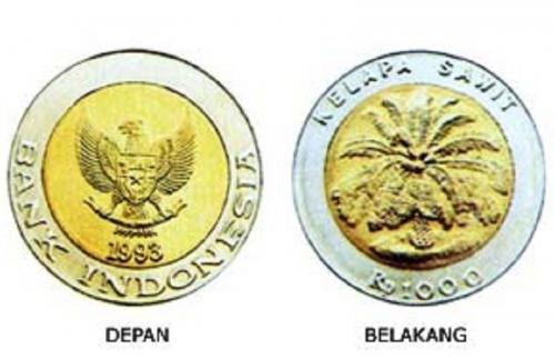 Uang Koin Rp1.000 bergambar kelapa sawit. FOTO: Dok: Bank Indonesia.
