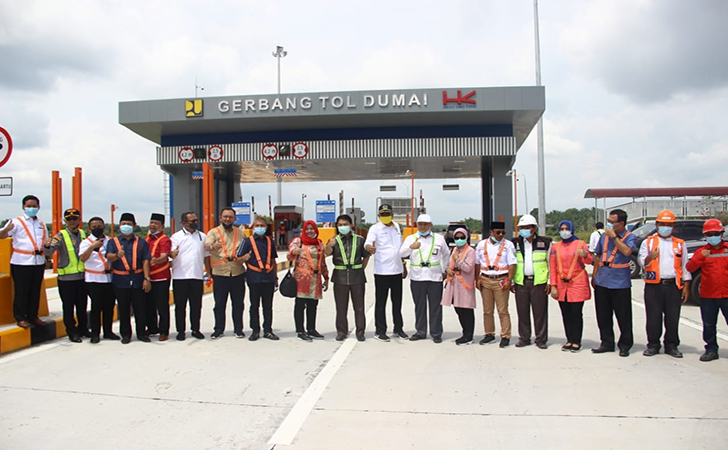 Tinjauan DPRD Riau ke ruas Tol Permai. Foto riauonline.co.id