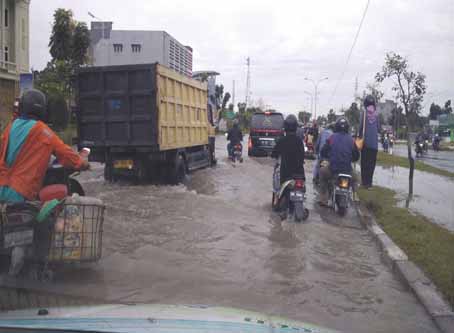 Banjir di Kota Pekanbaru.
