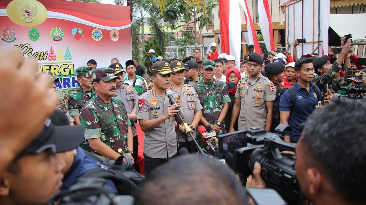 Kunker Panglima TNI dan Kapolri ke Pekanbaru, Riau