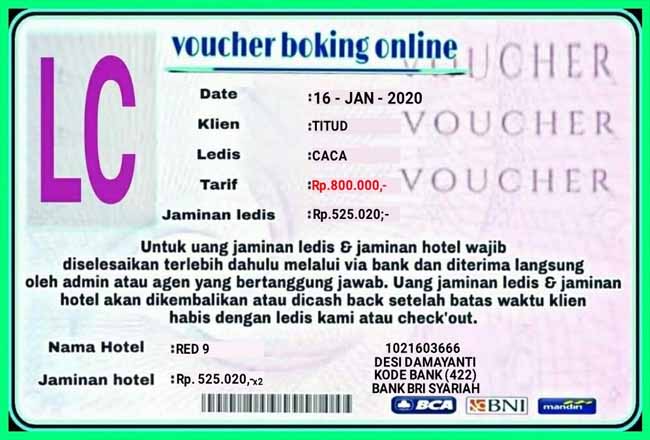 Foto voucher booking online yang mengatasnamakan Hotel Red 9 Selatpanjang yang dibantah pihak hotel.