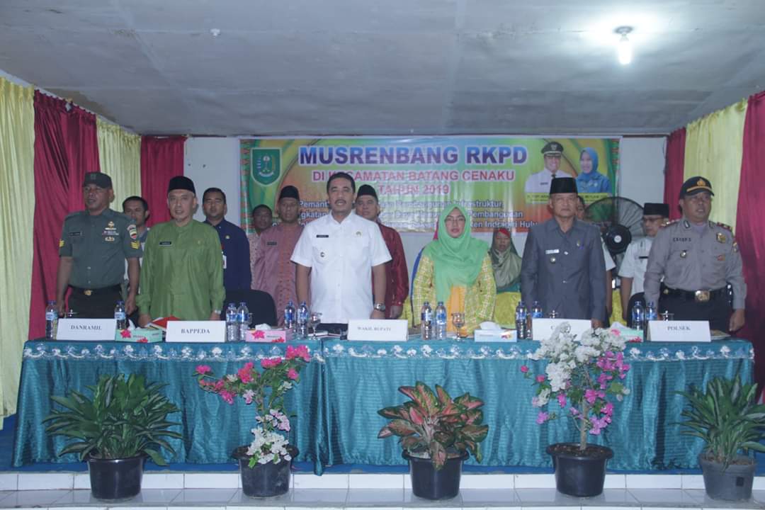 Wabup Inhu H. Khairizal SE MSi saat hadiri Musrenbang Kecamatan​ Batang Cenaku.