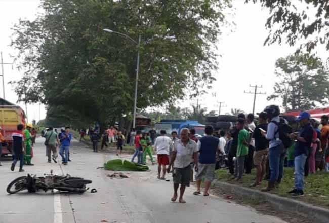 Kecelakaan maut kembali terjadi di Jalan Soekarno Hatta Bagan Besar Kota Dumai.