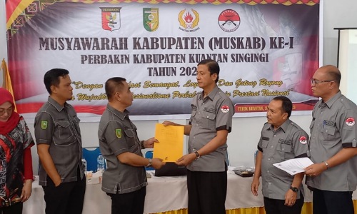 Emmerson terpilih aklamasi jadi Ketua Perbakin Kuansing dalam Muskab I.(foto: ultra/halloriau.com)