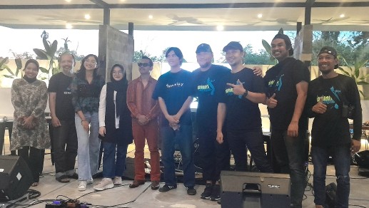 Founder Bono Productions, M Ikhsan pada acara showcase pra event Bandaraya Jazz Festival 2023 saat konferensi pers (foto/bayu)