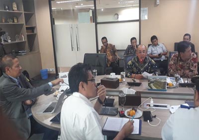 Rapat pembangunan Pelabuhan Sokoi di Kabupaten Pelalawan bersama Kementerian Perhubungan, BPPT RI, Kemenkomaritim RI