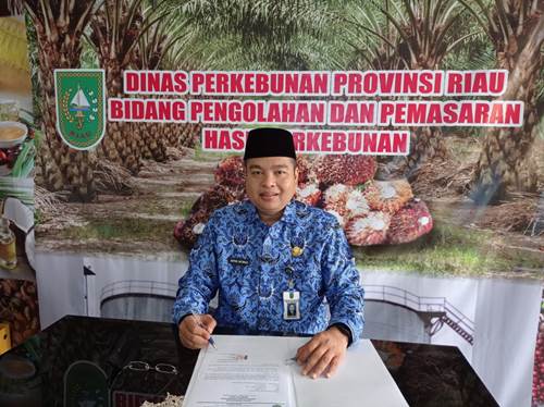 Kepala Bidang Pengolahan dan Pemasaran Dinas Perkebunan Provinsi Riau, Defris Hatmaja.