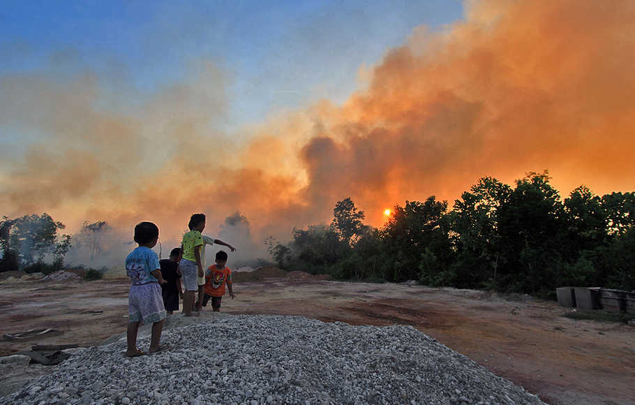 Kebakaran lahan di Riau. Foto internet