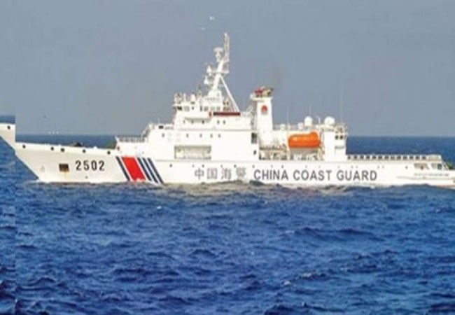 Kapal Coast Guard China di Laut Natuna. FOTO : Google