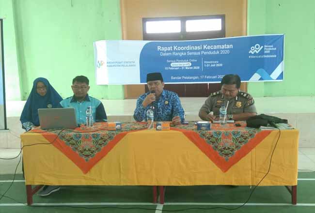 BPS Pelalawan gelar kegiatan rapat koordinasi kecamatan dalam rangka sensus penduduk 2020 pada Senin (17/2/2020). 
