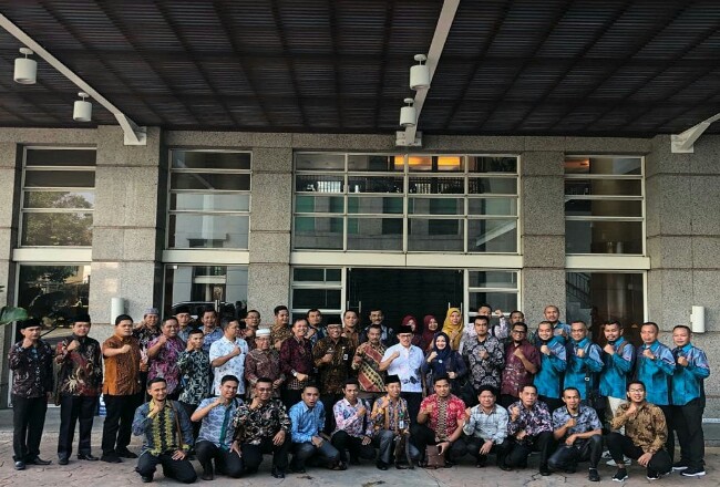 Foto bersama rombongan Pemko Dumai saat Kunker ke Kota Kediri, Rabu (19/2/2020). 