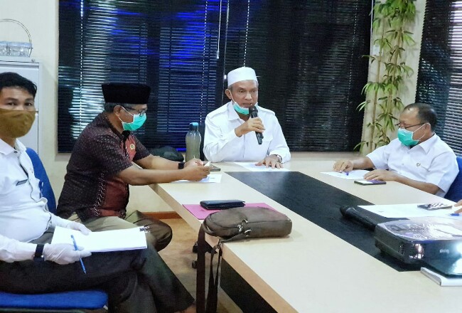 Pemkab Meranti saat teleconference dengan BPK Riau.