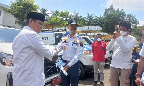 Pj Walikota Pekanbaru luncurkan mobil LPJU Dishub Pekanbaru.(foto: dini/halloriau.com)