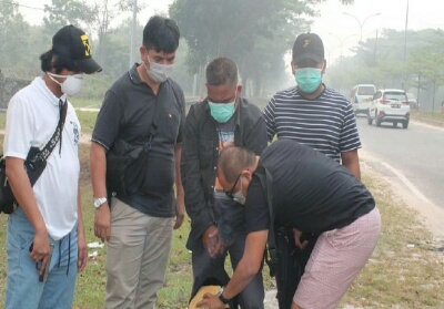 Polisi tangkap penyelundup narkoba yang manfaatkan kabut asap. Foto: Detik