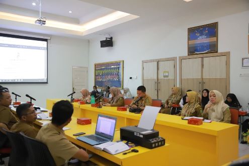 Kegiatan Rakor Tim Percepatan pengembangan SKO Riau di Dispora Riau.(foto: rahmat/halloriau.com)