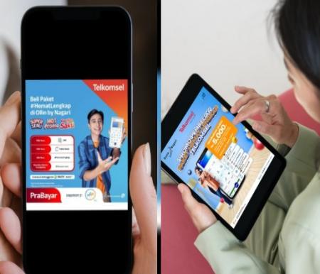 Telkomsel, bersama PT BRK Syariah dan PT Bank Nagari mempersembahkan inovasi pembelian paket data melalui aplikasi mobile (foto/ist)
